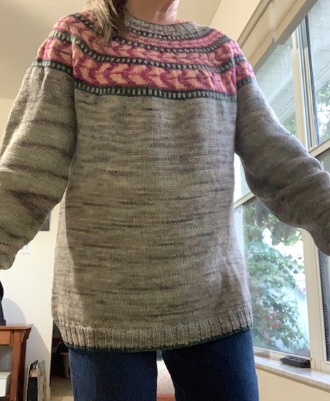 Me in my Umpqua hand-knit sweater