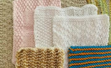 hand knit washcloths