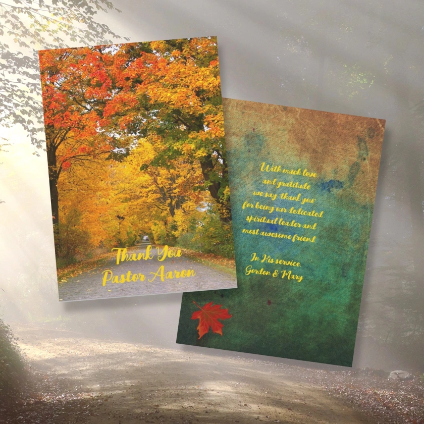 fall leaves custom card