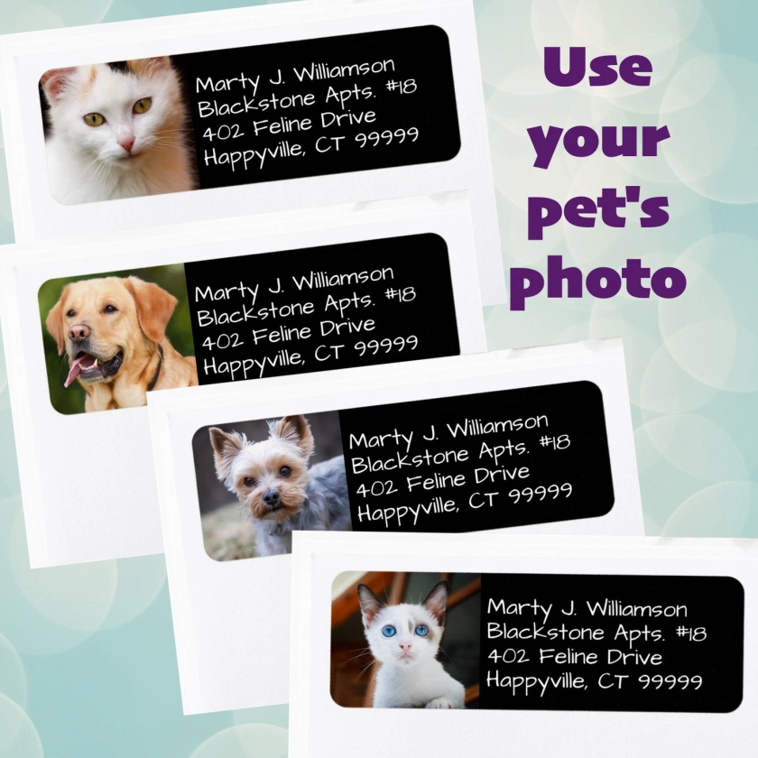 Pet's photo return address labels